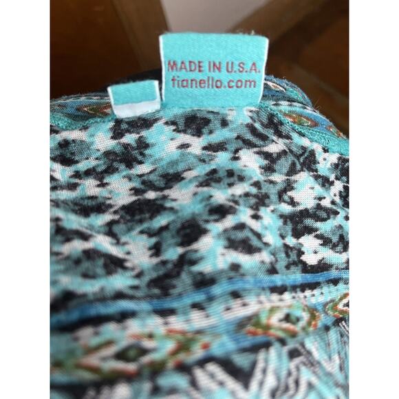 Tianello Sochi Blue Dyed Boho Artsy Hippie Tunic Blouse Shirt Women’s Medium USA - Picture 7 of 10